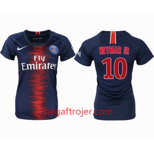 Paris Saint-Germain Fodboldtrøjer NEYMAR JR 10 Dame Hjemmebanesæt 2018/19 Kort ærmer Paris Saint-Germain Fodboldtrøjer NEYMAR JR 10 Dame Hjemmebanesæt 2018/19 Kort ærmer